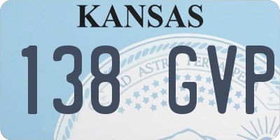 KS license plate 138GVP