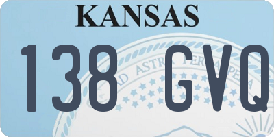 KS license plate 138GVQ