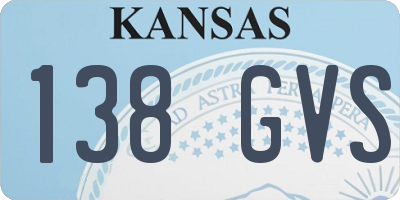 KS license plate 138GVS