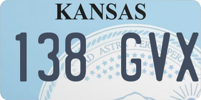 KS license plate 138GVX