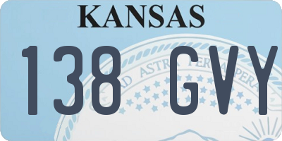 KS license plate 138GVY
