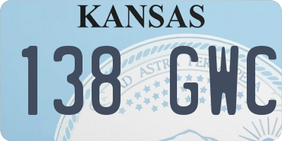 KS license plate 138GWC