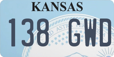 KS license plate 138GWD
