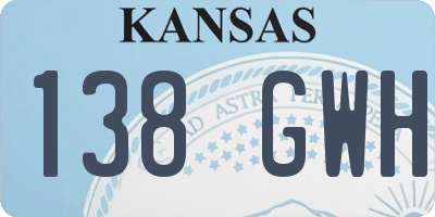 KS license plate 138GWH