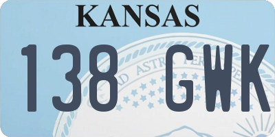 KS license plate 138GWK