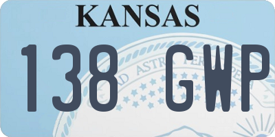 KS license plate 138GWP