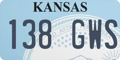 KS license plate 138GWS