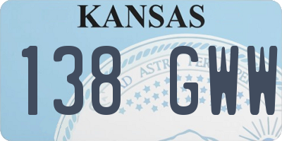 KS license plate 138GWW