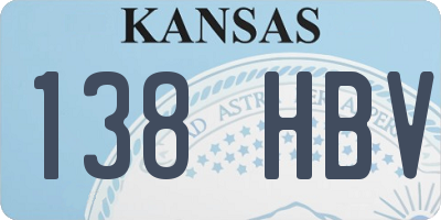 KS license plate 138HBV