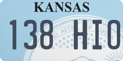 KS license plate 138HIO