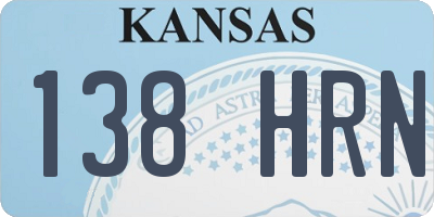 KS license plate 138HRN
