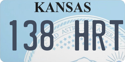 KS license plate 138HRT