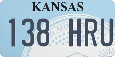 KS license plate 138HRU