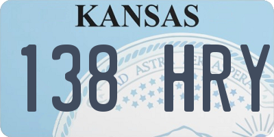 KS license plate 138HRY