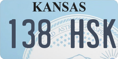 KS license plate 138HSK