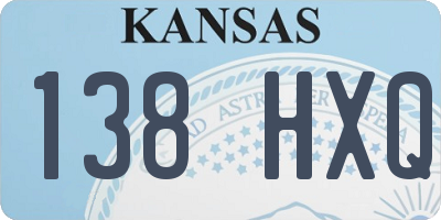 KS license plate 138HXQ