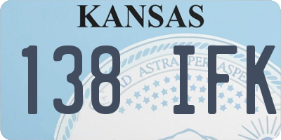 KS license plate 138IFK