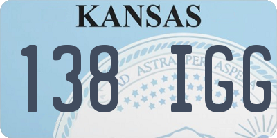 KS license plate 138IGG