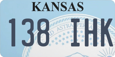 KS license plate 138IHK