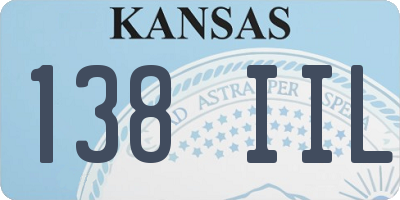KS license plate 138IIL