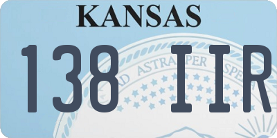 KS license plate 138IIR