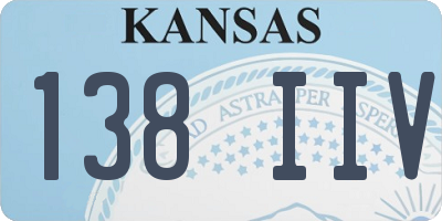 KS license plate 138IIV