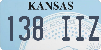 KS license plate 138IIZ