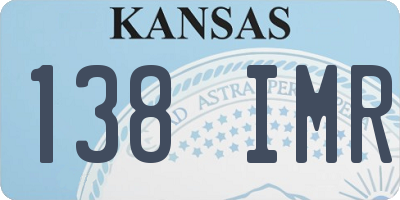 KS license plate 138IMR