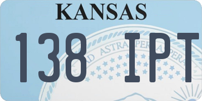 KS license plate 138IPT