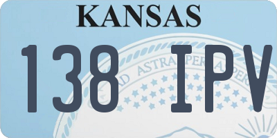 KS license plate 138IPV
