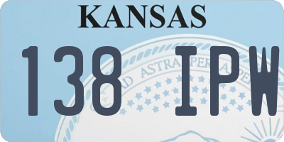 KS license plate 138IPW