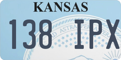 KS license plate 138IPX