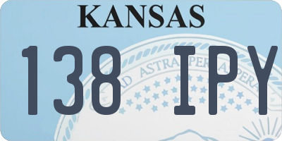 KS license plate 138IPY