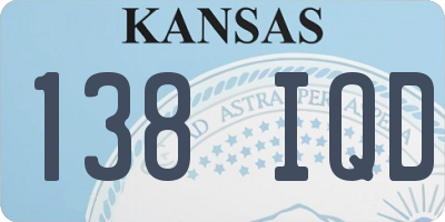 KS license plate 138IQD