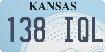 KS license plate 138IQL