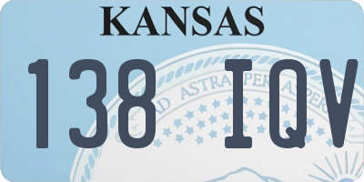 KS license plate 138IQV