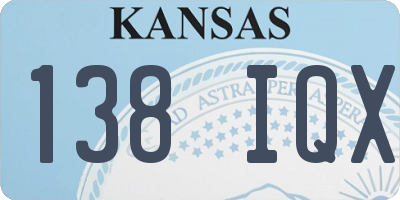 KS license plate 138IQX