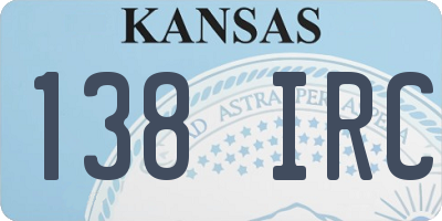 KS license plate 138IRC
