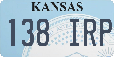 KS license plate 138IRP