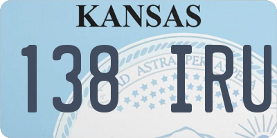 KS license plate 138IRU