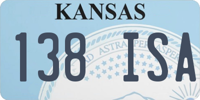 KS license plate 138ISA