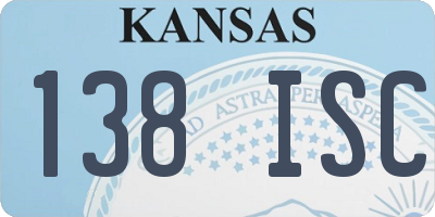 KS license plate 138ISC