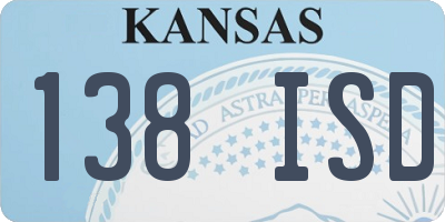 KS license plate 138ISD