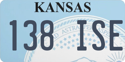 KS license plate 138ISE