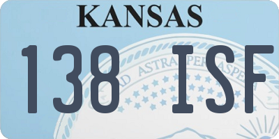 KS license plate 138ISF