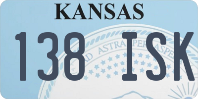 KS license plate 138ISK