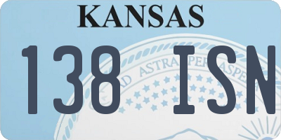 KS license plate 138ISN