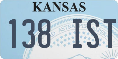 KS license plate 138IST