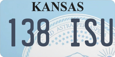 KS license plate 138ISU