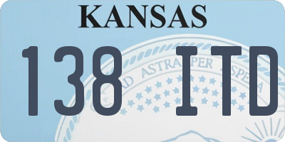 KS license plate 138ITD